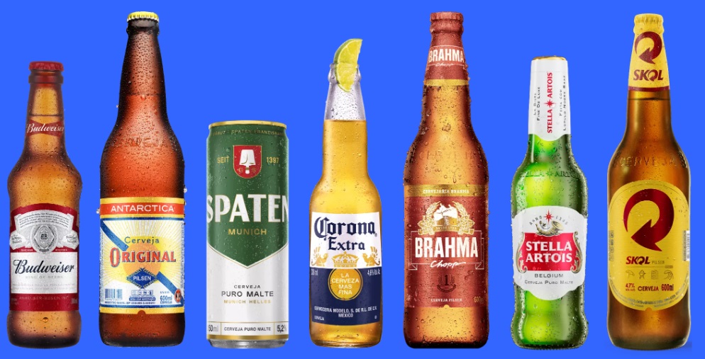Cervejas que fazem parte do portfólio da Ambev.