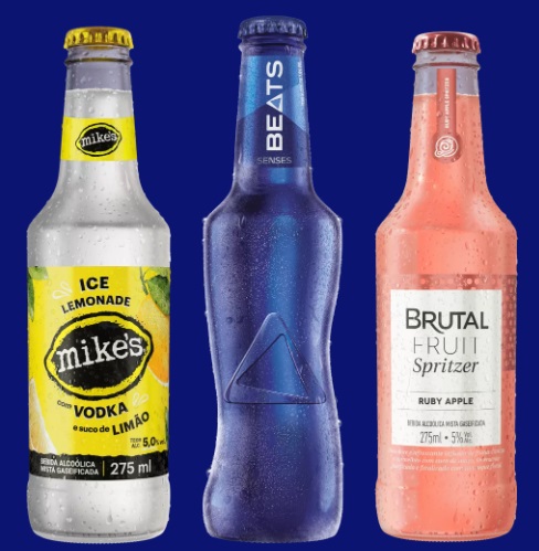 Drinks que fazem parte do portfólio da Ambev.