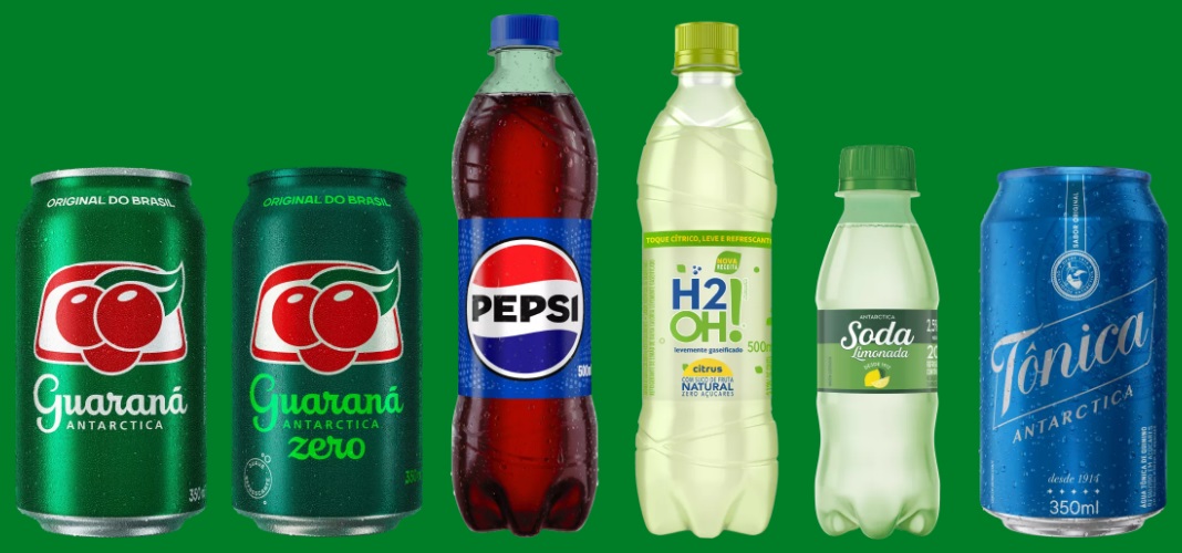 Refrigerantes que fazem parte do portfólio da Ambev.