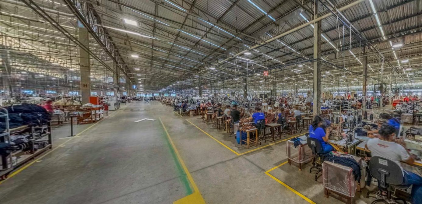 Linha de produção da fábrica.