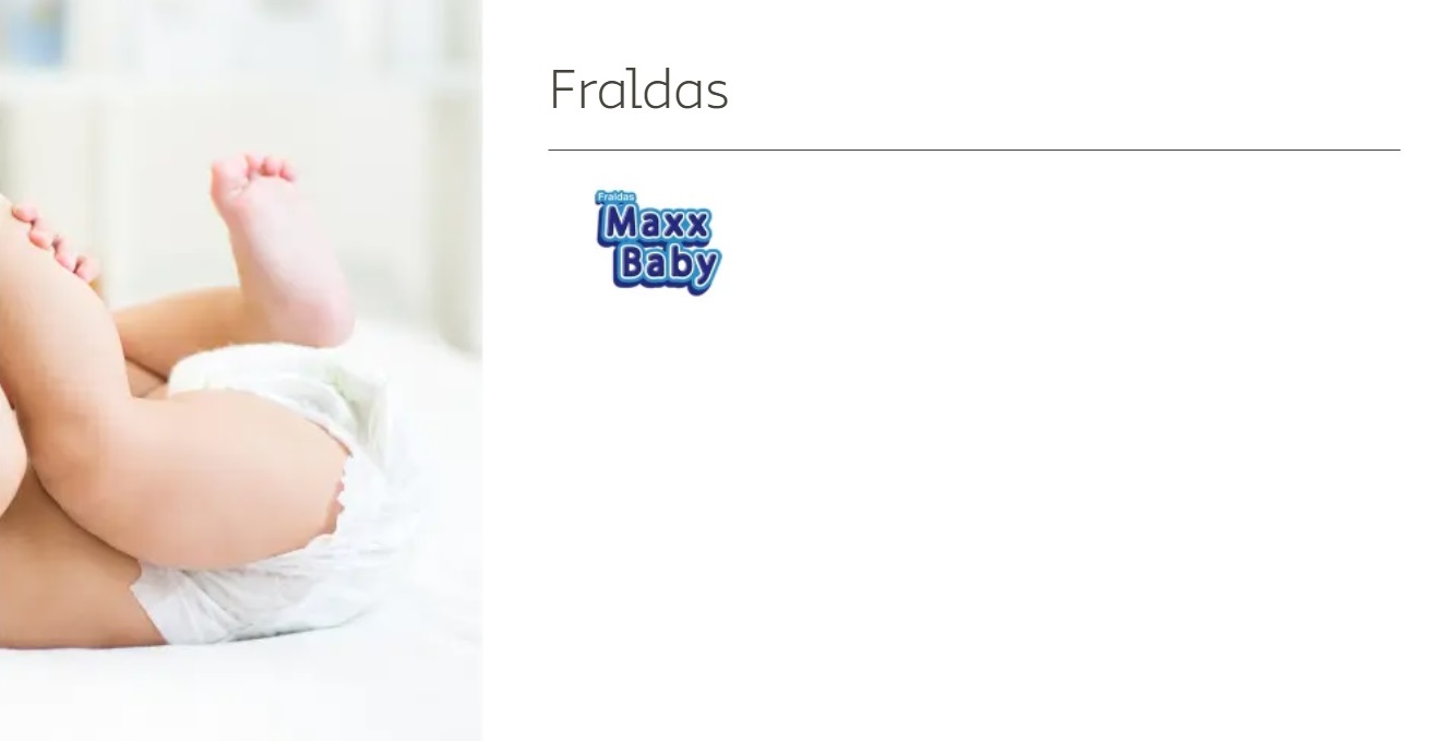 Produtos da linha de fraldas.