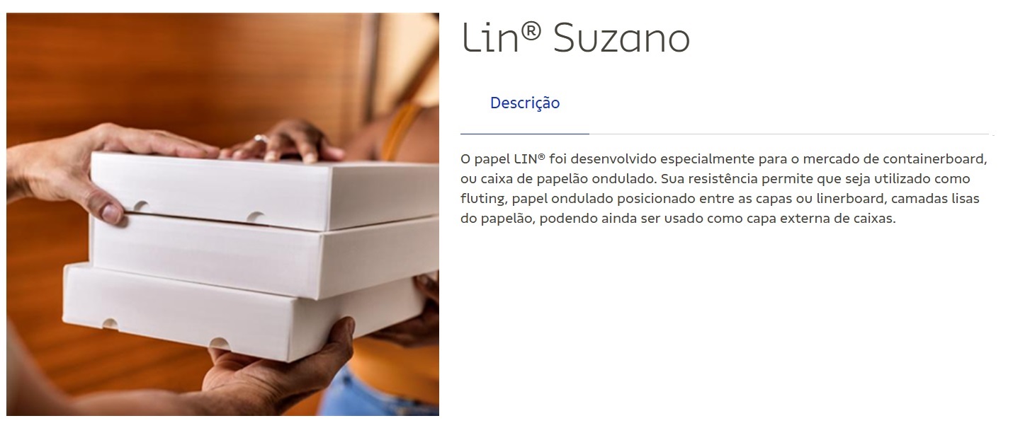 Exemplo do produto lin.