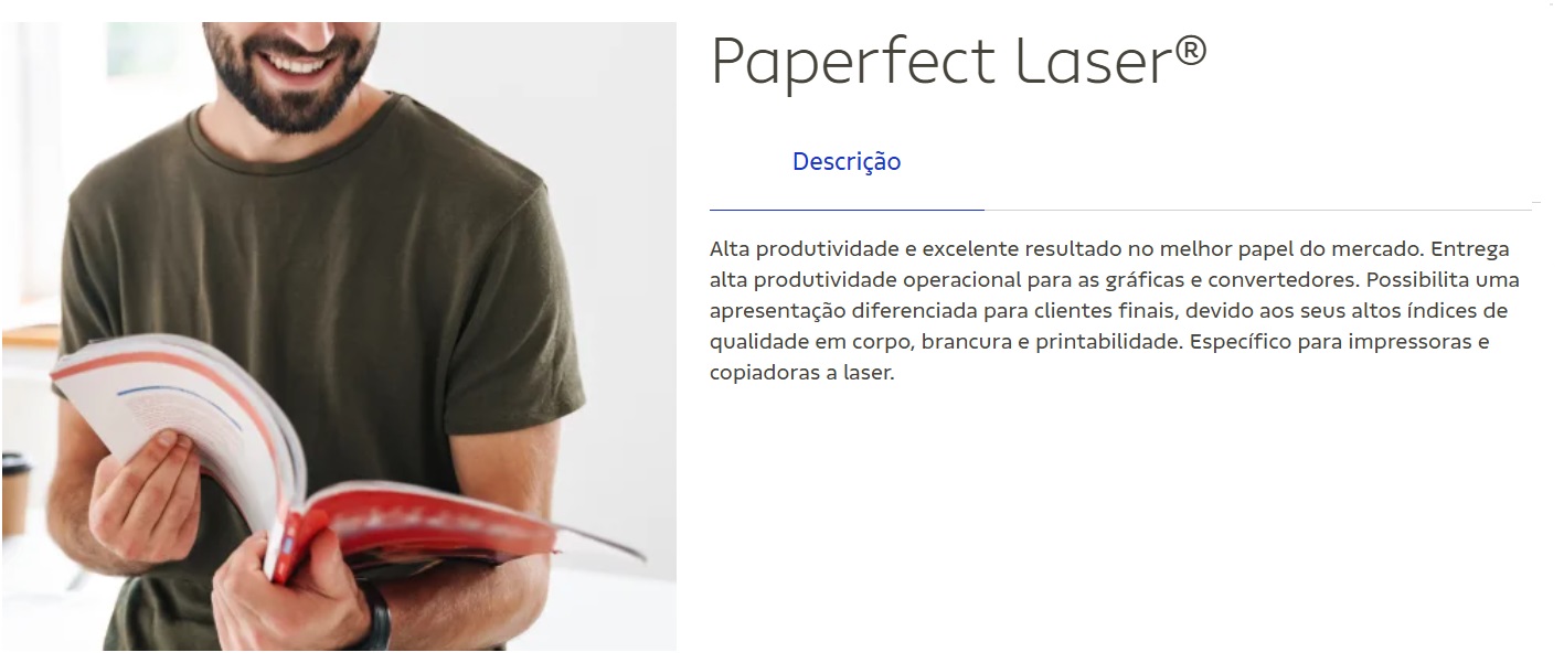 Exemplo do produto paperfect laser.