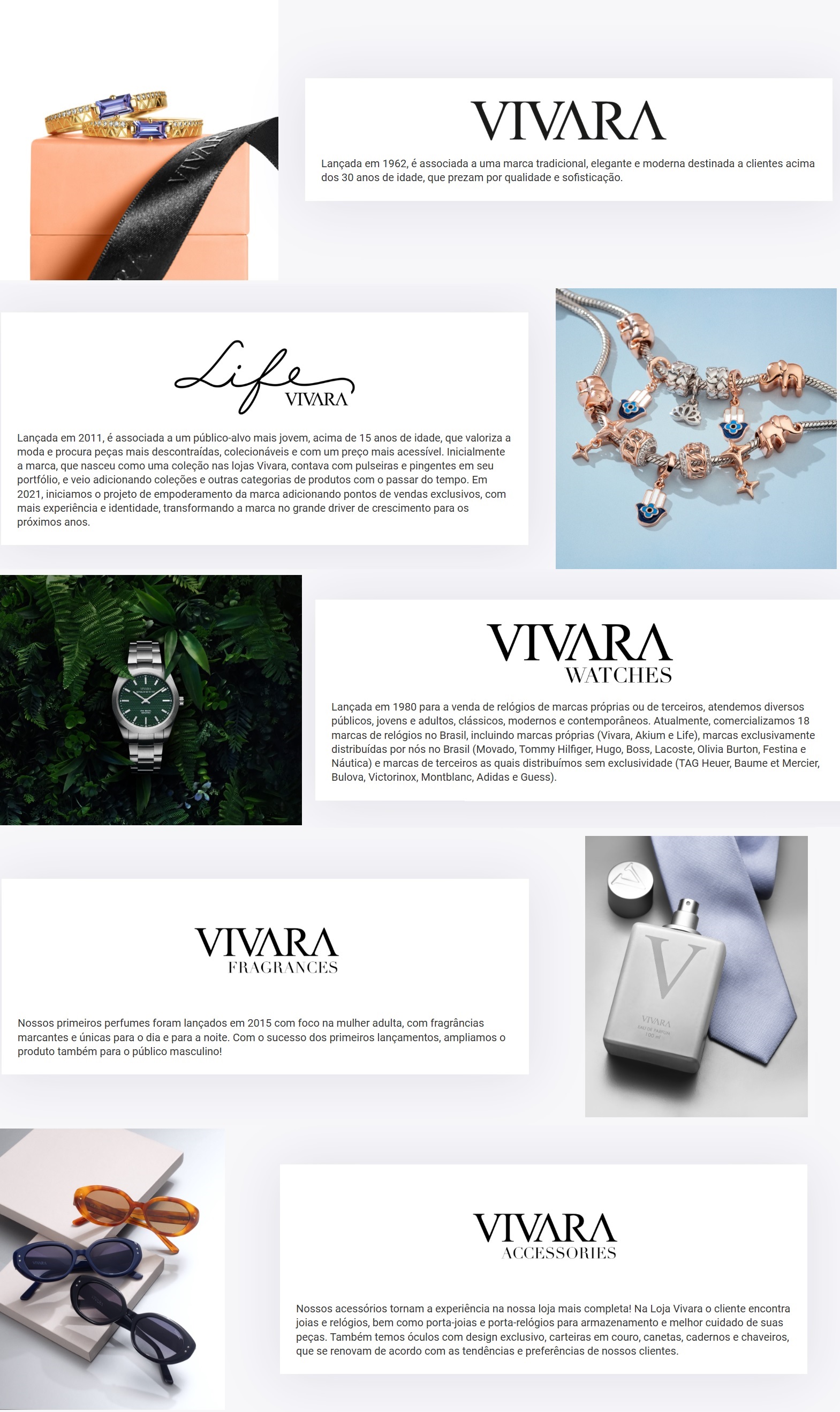 Detalhes sobre as Marcas da Vivara.